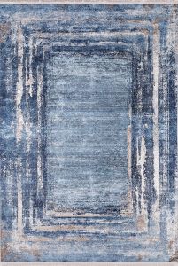 Lofto Modern Blue Color Washable Carpet 3