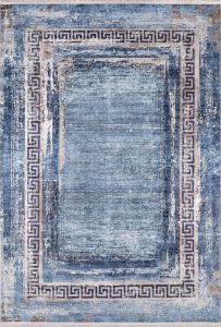 Lofto Modern Blue Color Washable Carpet 2