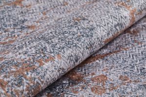 Lofto Modern Brown Bronze Pattern Washable Carpet