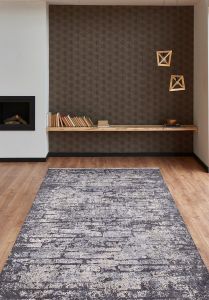 Lofto Modern Light Gray and Anthracite Color Washable Carpet