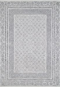 Modern and Bordered Washable Rug Polyester and Cotton