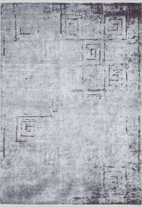 Modern Grey and Anthracite Grey Washable Living Room Rug 