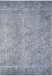 Modern Anthracite Grey Pattern Detailed Washable Living Room Rug 