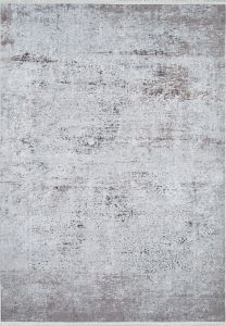 Modern Grey Background Brown Detailed Washable Living Room Rug 