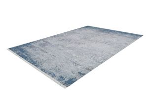 Modern Grey Background Blue Color Detailed Washable Carpet - Grey Living Room Rugs