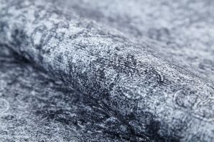 Grey-Anthracite Antique Avangarde Washable Living Room Rug 