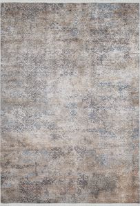 Brown-Anthracite Antique Avangarde Washable Living Room Rug 