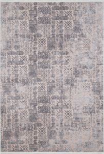 Bohemian Style Bronze Anthracite Line Detailed Washable Living Room Rug 