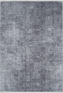 Bohemian Style Anthracite Washable Living Room Rug 