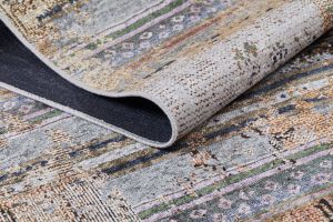 Patchwork Bronze Washable Carpet