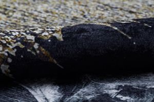 Lofto Design Black and Gold Color Washable Carpet
