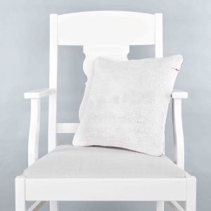 Rug Pillow Unique Hand Woven Pillow  - 40x40 - White pillows, Wool pillows