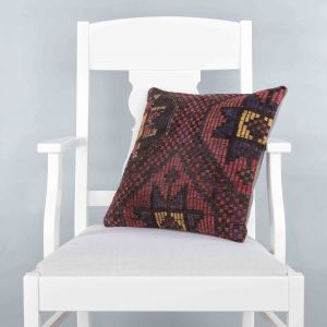 Modern Classic Hand Woven Pillow  - 40x40 - Colorful pillows, Wool pillows