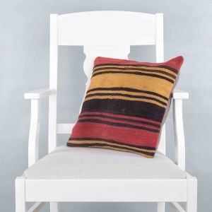 Traditional Pattern Hand Woven Pillow - 40x40 - Colorful Decorative Pillows & Blankets, Wool Decorative Pillows & Blankets