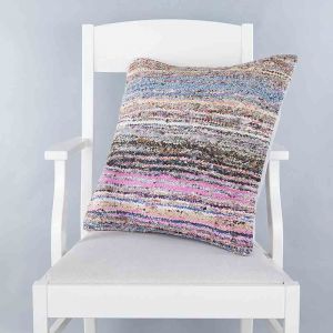 Rug Patterned Hand Woven Cushion  - 50x50 - Colorful Pillows, Wool Pillows