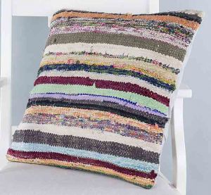 Modern Classical Rug Patterned Hand Woven Cushion   - 50x50 - Colorful Pillows, Wool Pillows