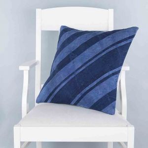 Modern Classical Rug Patterned Hand Woven Cushion   - 50x50 - Blue Pillows, Wool Pillows