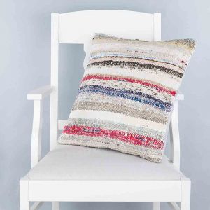 Modern Classical Rug Patterned Hand Woven Cushion   - 50x50 - Colorful Pillows, Wool Pillows