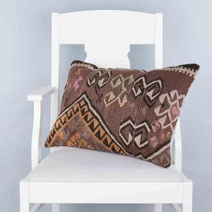 Hand Woven Kilim throw pillow - 60x40 - Colorful Pillows, Wool Pillows