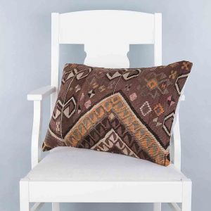 Hand Woven Kilim throw pillow - 60x40 - Colorful Pillows, Wool Pillows