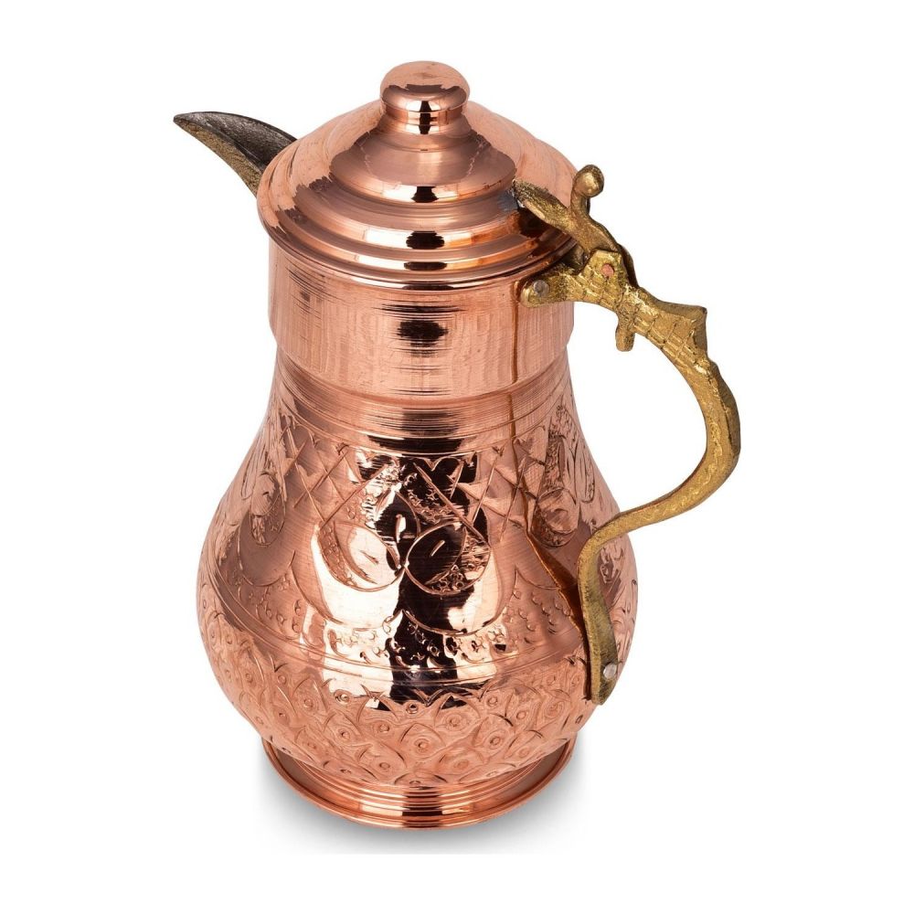 Flower Embroidered Copper Teapot and Balcony Pleasure