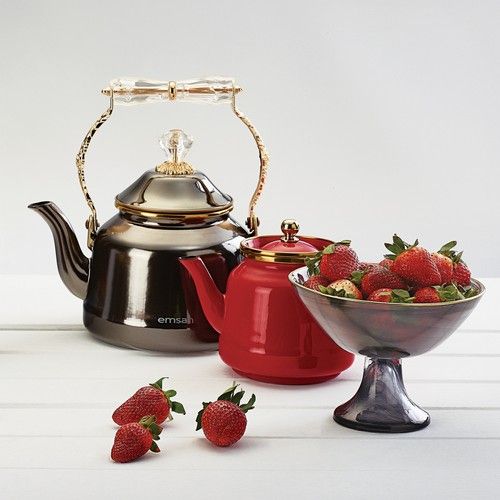 Vintage Induction Base Kettle - 18x13 - Grey Teapots, Stainless Steel  Teapots