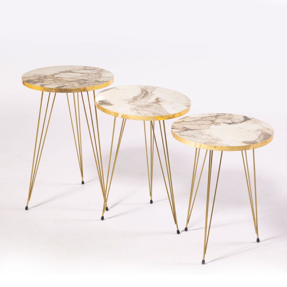 Marble side table sale with gold legs