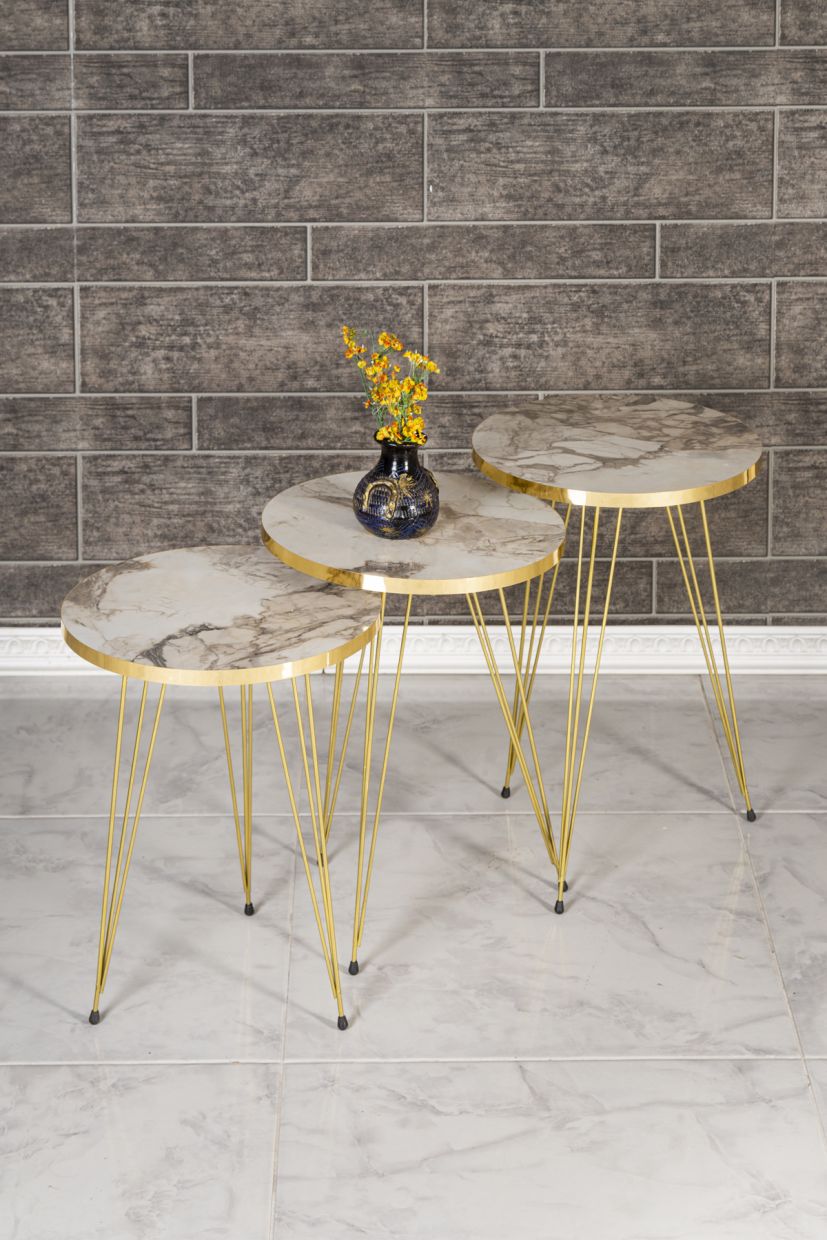 Marble coffee table and end sale tables